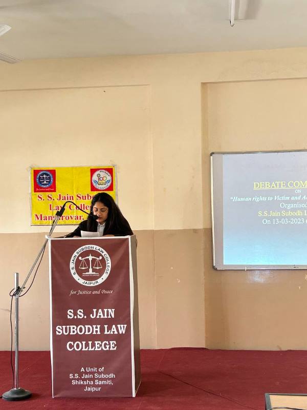 Debate Competition on "Human Rights to Victim and Accused in Criminal Law"